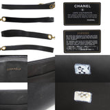 CHANEL Coco Shoulder Bag Caviar Skin Chain Tote Black Guarantee Card Ladies KS