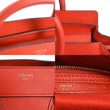 CELINE Handbag Luggage Shopper Leather Red Women's 99988g