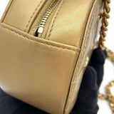 Chanel Chain Shoulder Bag Coco Mark Matelasse Round Lambskin CHANEL