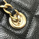 Chanel AP1341 Timeless classic line Single Chain Crossbody Shoulder Bag Black GoldHardware