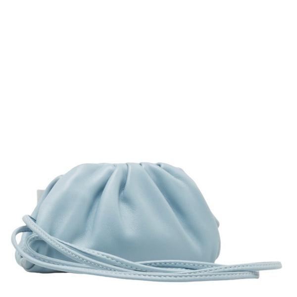 Bottega Veneta BOTTEGAVENETA The Pouch Shoulder Bag Light Blue Leather Women's