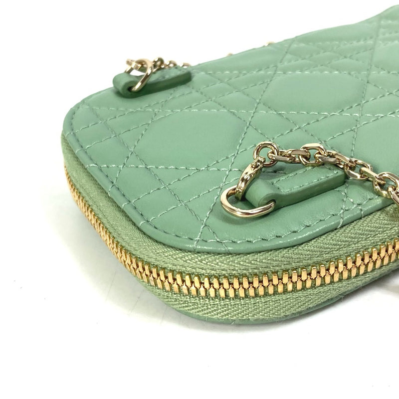 Christian CHRISTIAN DIOR S0872ONMJ_M59H Cannage phone case Chain 3WAY bag Shoulder Bag Green