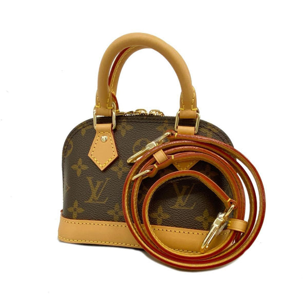 Louis Vuitton Handbag Monogram Nano Alma M82717 Brown Ladies