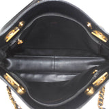 CHANEL Coco Shoulder Bag Caviar Skin Chain Tote Black Guarantee Card Ladies KS