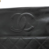 Chanel Matelasse Rope Shoulder Bucket Bag Leather Black