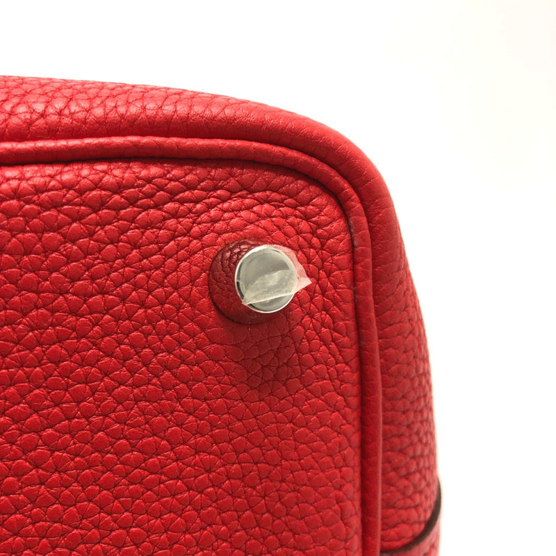 Hermes PicotinLock PM 18 Bag Tote Bag Hand Bag Rouge Coo Red SilverHardware