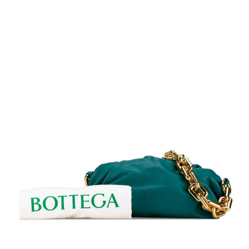 Bottega Veneta The Chain Pouch Bag Mallard Blue Green Leather Women's BOTTEGAVENETA