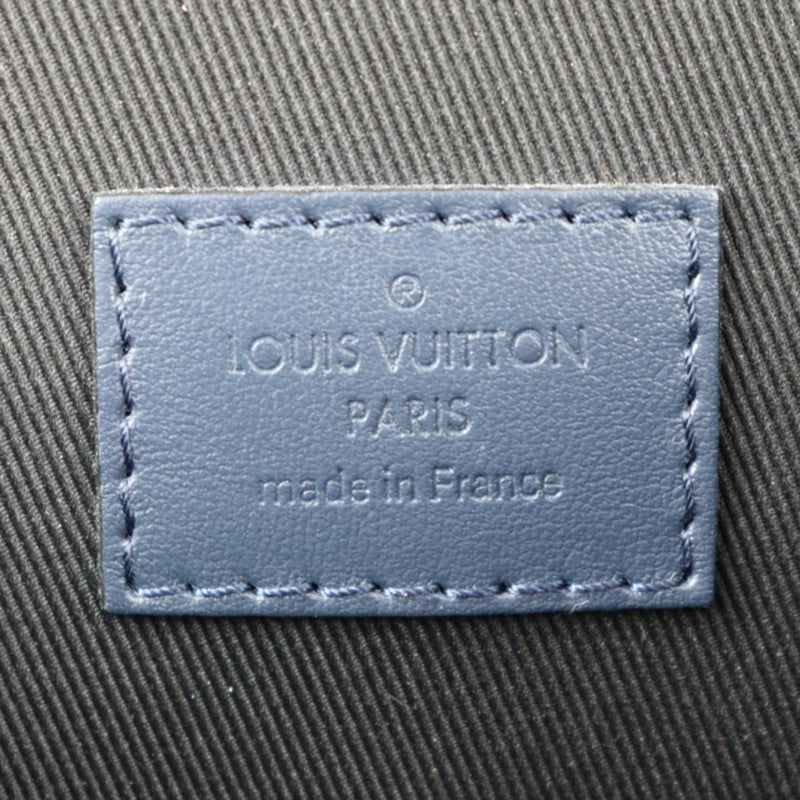 LOUIS VUITTON Christopher Messenger Shoulder Bag M58475 Taurillon Leather Blue Marine Black Hardware Vuitton