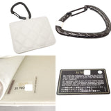 CHANEL Chanel Matelasse Coco Mark Jewel Hook AP2397 Card Case Lambskin White 180216