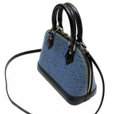 LOUIS VUITTON Handbag Shoulder Bag Epi Alma BB Leather Blue Black Silver Women's M41437 w0449i