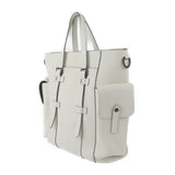 LOUIS VUITTON Louis Vuitton Christopher Tote Bag M58477 Taurillon Leather Blanc White Matte Black Hardware Shoulder