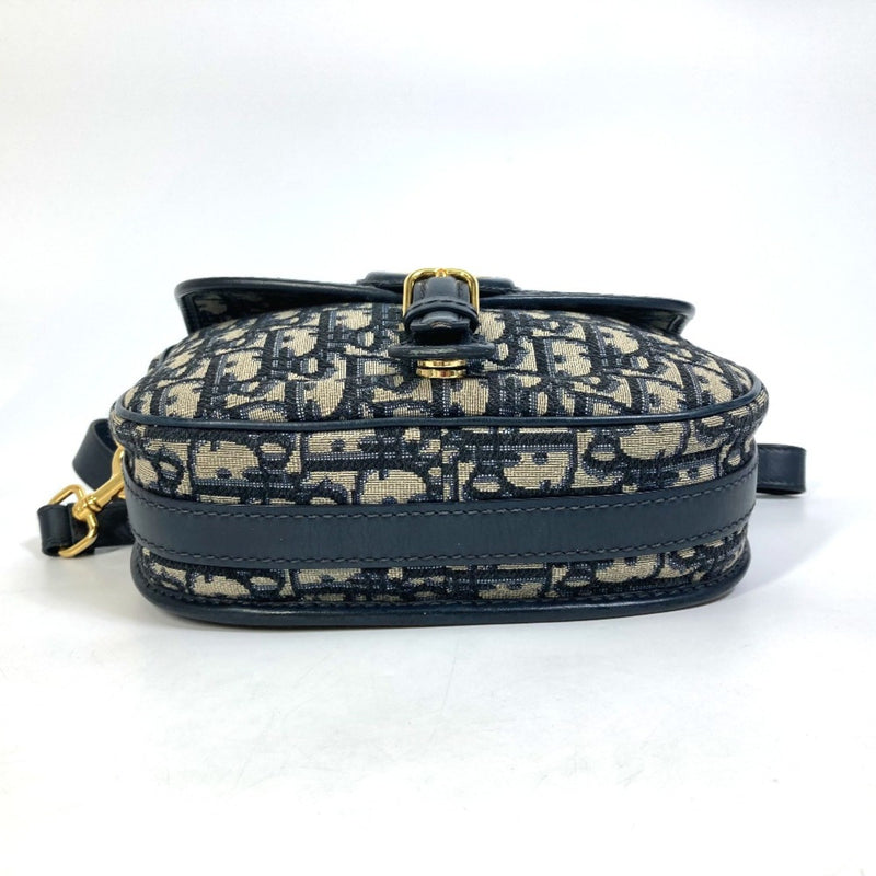 CHRISTIAN DIOR M9319UTZQ Oblique Shoulder Bag Navy