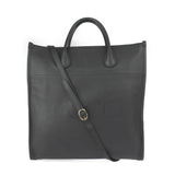 GUCCI Gucci Logo Medium Tote Bag Shoulder 674850 Embossed Leather Black Gold Hardware 2WAY Handbag 2022 Current Product