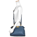 FENDI Peekaboo Regular Handbag Leather 8BN226 Blue Beads