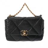 CHANEL Chanel 19 Chain Shoulder Black AS1160 Women's Lambskin Bag