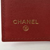 Chanel wallet CHANEL here mark caviar skin dark red