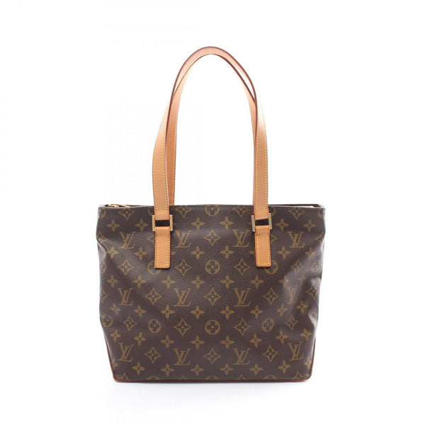 Louis Vuitton LOUIS VUITTON Cabas Piano Monogram Shoulder Bag Coated Canvas Leather Women's Brown M51148