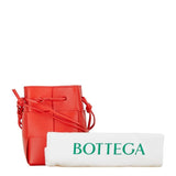 Bottega Veneta Maxi Intrecciato Small Cassette Bag Handbag Red Leather Women's BOTTEGAVENETA