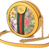 Gucci Bag Chain Shoulder GUCCI Flora Webbing Line GG Supreme Yellow 550618