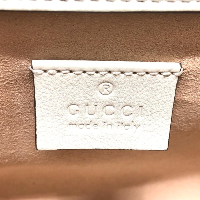 Gucci 655661 GG Marmont 2WAY bag Shoulder Bag White GoldHardware