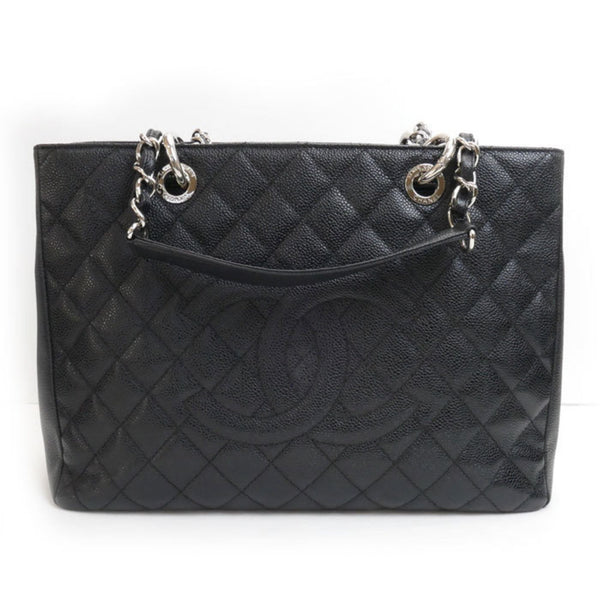 CHANEL Chanel Reprint Chain Tote GST Bag Black A20995 Caviar Skin Women's