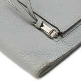 HERMES Dogon Recto Verso Long Bi-fold Wallet Togo Leather Grimlet Grey T Stamp