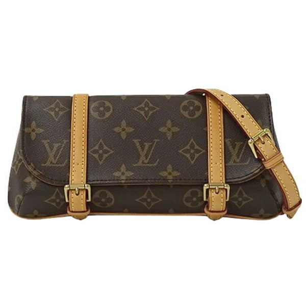 LOUIS VUITTON Bag Monogram Women's Waist Second Clutch Pouch 2way Pochette Marel M51159 Brown