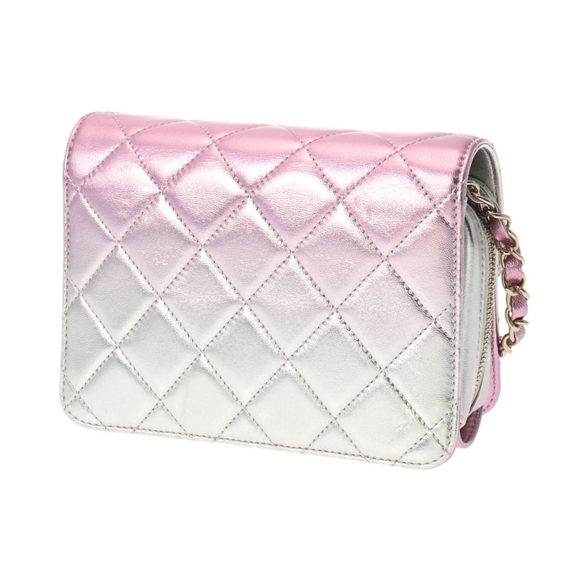 CHANEL Chanel Matelasse Chain Shoulder Gradient Metallic Pink AS3002 Women's Lambskin Bag