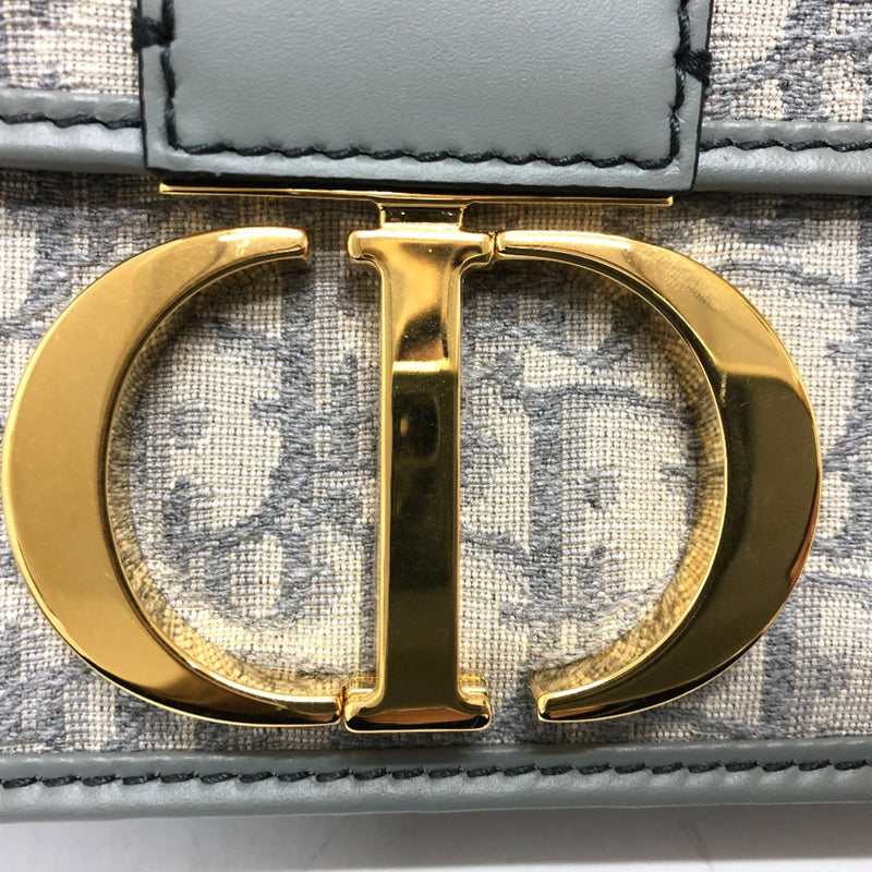 CHRISTIAN DIOR CD logo Montaigne Oblique bag shawl Crossbody Shoulder Bag gray GoldHardware