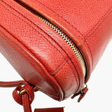 CHANEL Coco Mark Vanity Caviar Skin Red 3rd Series Bag Shoulder Women's