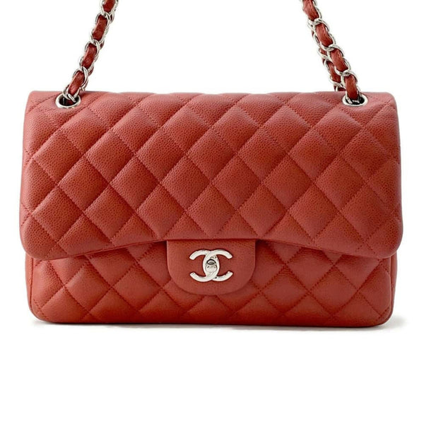 Chanel Chain Shoulder Bag Matelasse 30 Caviar Skin Coco Mark A58600 CHANEL Red