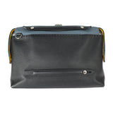 FENDI Fendi Visor Way Selleria Business Bag 7VA458 Leather Black Blue Yellow Silver Hardware 2WAY Shoulder