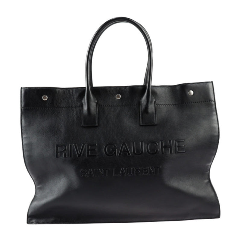 Yves Saint Laurent SAINT LAURENT PARIS Saint Laurent Paris Rive Gauche Tote Bag 587273 Leather Black Handbag