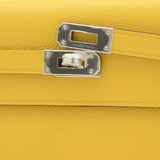 Hermes Kelly To Go Evercolor Jaune Ambre B engraved