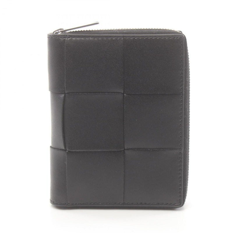 BOTTEGA VENETA Cassette Wallet/No Coin Case Bi-fold Wallet Round Leather Men's Black 749462VBWD28803