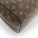 Louis Vuitton 2-way Boston Bag Keepall 55 Bandouliere Brown Black Monogram Macassar M56714 Shoulder Canvas Leather AA1107 LOUIS VUITTON