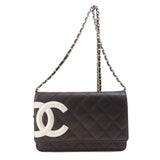 Chanel Chain Wallet Cambon Line Long Calfskin Women's