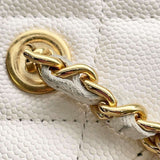 Chanel Chain Shoulder Bag Vanity Case Coco Mark Matelasse Caviar Skin AP3079 CHANEL Heart White