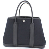 Hermes Garden TPM 30 Tote Bag Handbag Black Toile Offiche Leather Negonda Ladies HERMES Transfer Small Convenient KM2702