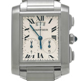 CARTIER Tank Francaise Chrono Reflex XL W51024Q3 Men's Watch Quartz