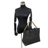 BOTTEGA VENETA The Chain Leather Tote Bag Handbag Black 92686