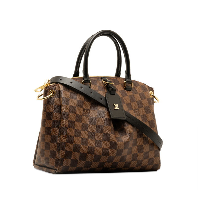 Louis Vuitton Damier Ebene Odeon PM Handbag Shoulder Bag N45282 Brown PVC Leather Women's LOUIS VUITTON