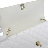 Chanel CHANEL here mark logo chain shoulder bag white boutique seal (2012.1.15.OT)