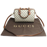 GUCCI GG Supreme Boston Bag 2-Way Shoulder Brown 409529 Women's