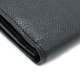 HERMES Bearn Soufflet Bi-fold Long Wallet Veau Epsom Leather Black D Stamp