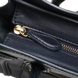 Celine Luggage Nano Shopper Handbag Shoulder Bag Navy Leather Women's CELINE