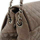 CHANEL Coco Mark Matelasse Shoulder Bag Chain Quilted Leather Mocha Brown