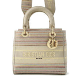 Christian Dior handbag Lady D-Lite canvas 2-way shoulder bag