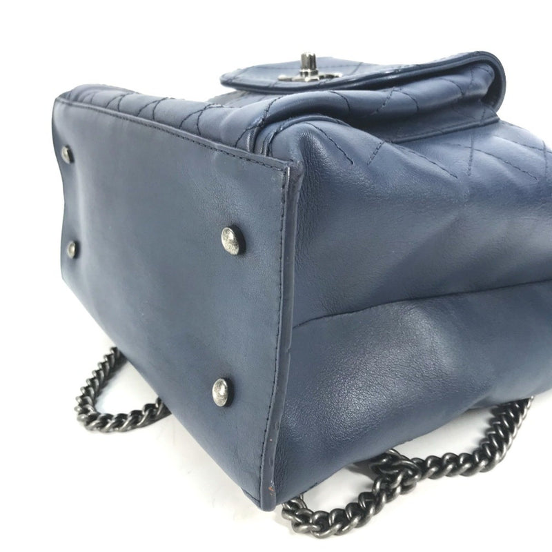 Chanel Shoulder 3WAY Drawstring Handbag Chain Bag Shoulder Bag blue