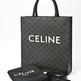 CELINE Medium Vertical Cabas 194432CIM.38NO printed Triomphe canvas Black S-156615